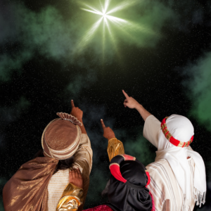 Wise men following the star